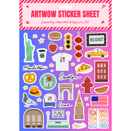 New York City! - Sticker Sheet by Lilly Rose