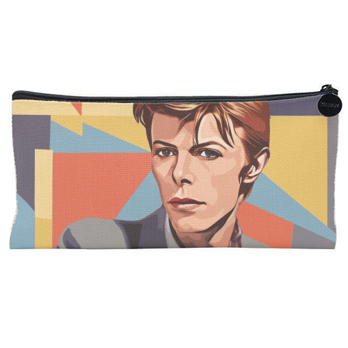 70's Geo David - flat pencil case by DOLLY WOLFE