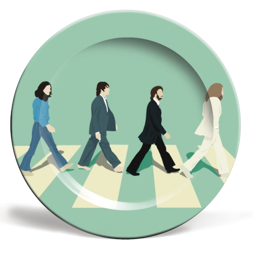 Abbey Road - The Beatles - ceramic dinner plate by Cheryl Boland