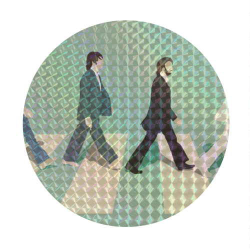 Abbey Road - The Beatles - Circle Sticker by Cheryl Boland