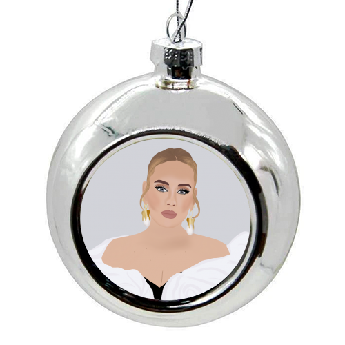 Adele at 30 - colourful christmas bauble by Rock and Rose Creative