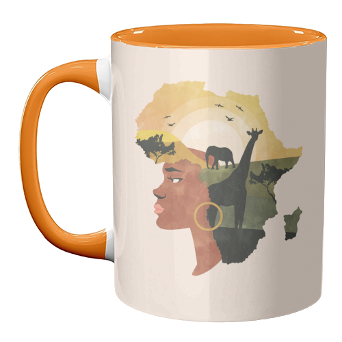 Africa Love - unique mug by Uma Prabhakar Gokhale