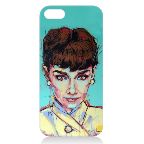 Audrey Gaze - unique phone case by Laura Selevos