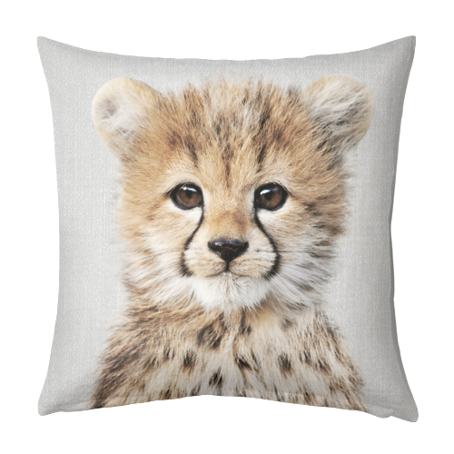 Baby Cheetah - Colorful - designed cushion by Gal Design