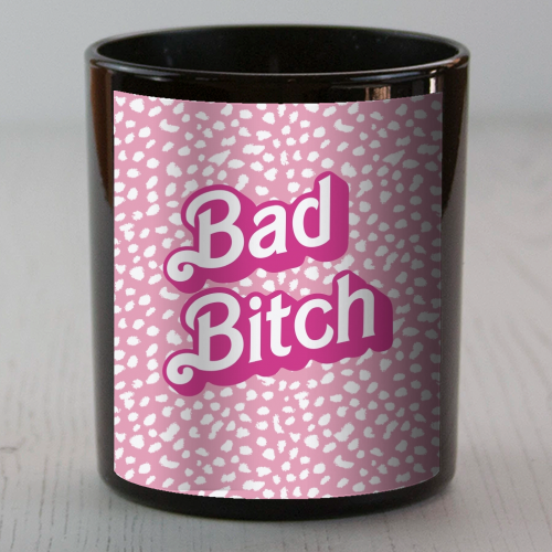 Bad Bitch Barbie Dalmatian Print - scented candle by The Girl Next Draw