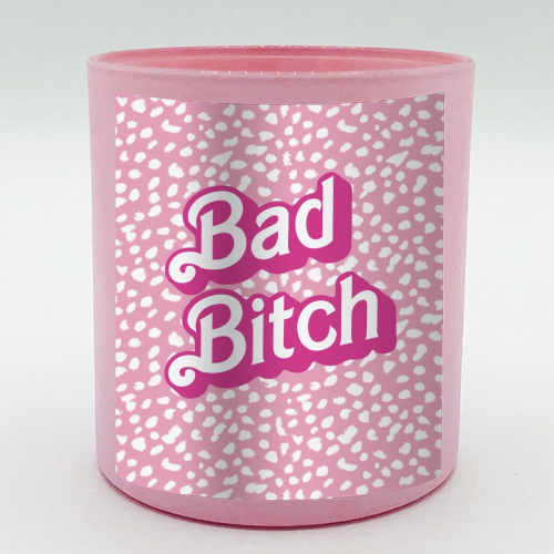 Bad Bitch Barbie Dalmatian Print - scented candle by The Girl Next Draw