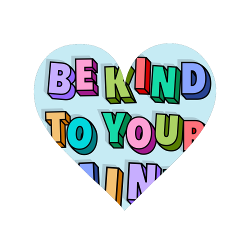 Be kind to your mind 3d letters - Magnet by The Girl Next Draw