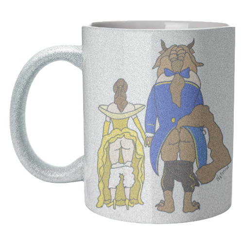 Beauty and the Beast Butts - unique mug by Notsniw Art