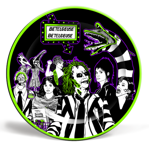 Beetlejuice Beetlejuice - ceramic dinner plate by Niomi Fogden