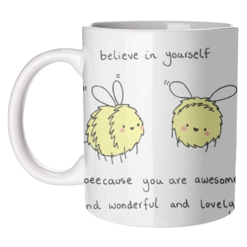 believe in yourself - unique mug by Ellie Bednall