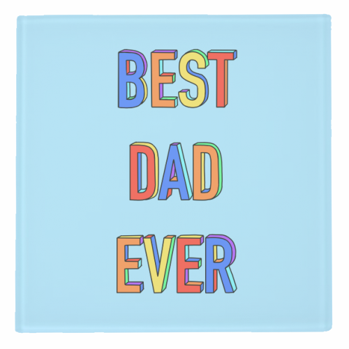 Best Dad Ever (3D Hand Drawn Version) - personalised beer coaster by Adam Regester