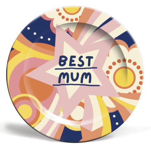 Best Mum Giftware - ceramic dinner plate by Giddy Kipper