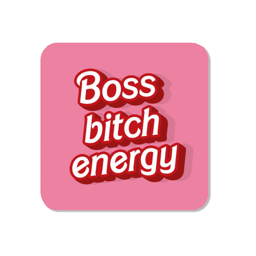 Boss bitch energy pink print - Magnet by The Girl Next Draw