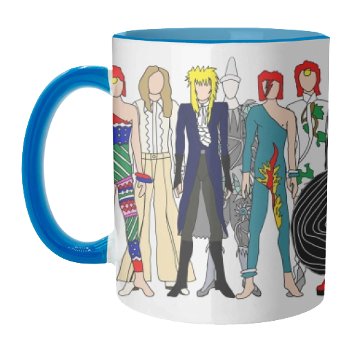 Bowie Fashion - unique mug by Notsniw Art