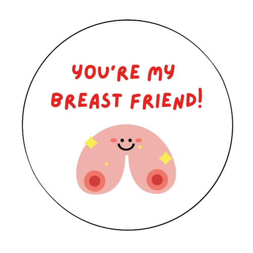 Breast Friends - Circle Sticker by Lilly Rose