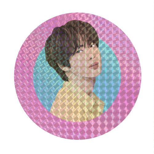 BTS JIN - Circle Sticker by Pink and Pip