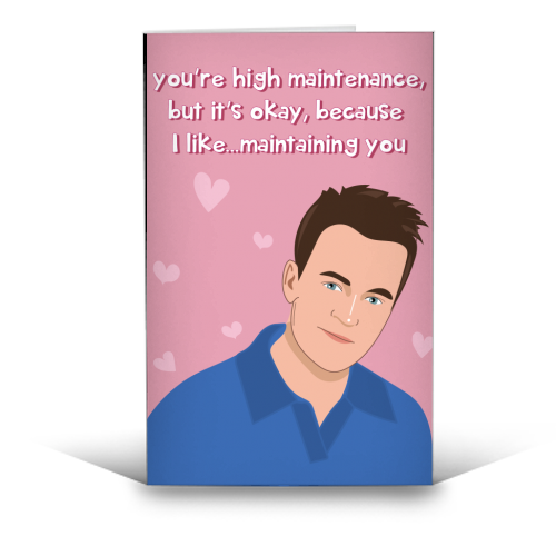 Chandler Bing - funny greeting card by Laura Lonsdale