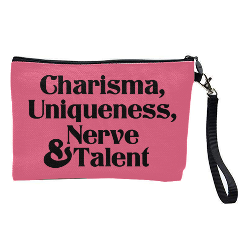 Charisma Uniqueness Nerve & Talent - pretty makeup bag by The Queer Store