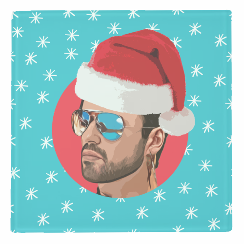 CHRISTMAS GEORGE - personalised beer coaster by DOLLY WOLFE