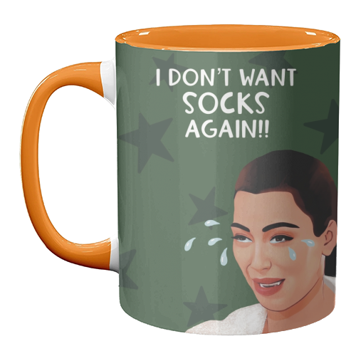 Christmas: Kim K Ugly Crying - unique mug by Giddy Kipper