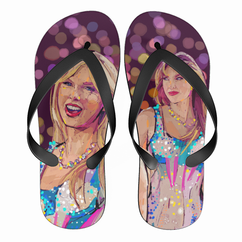 Tay Sparkle - funny flip flops by Beverley Rae