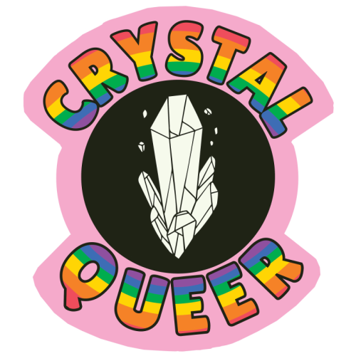 Crystal Queer LGBTQIA+ Giftware - Die Cut Sticker by AbiGoLucky