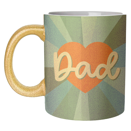 Dad Love Heart Design - unique mug by Adam Regester