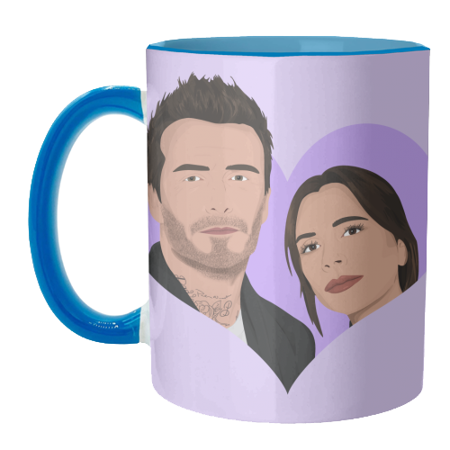 David and Victoria Beckham - unique mug by Pink and Pip