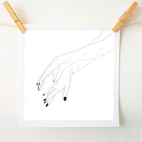 Delicate hands - A1 - A4 art print by Phie Hackett