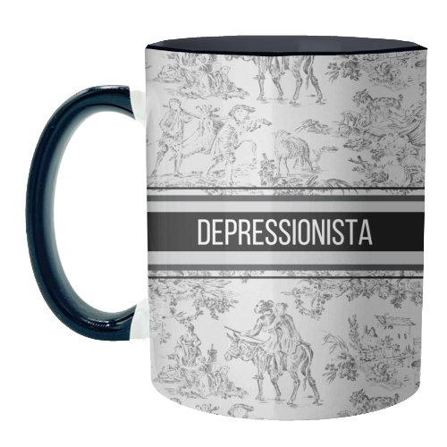 Depressionista - unique mug by Lilly Rose