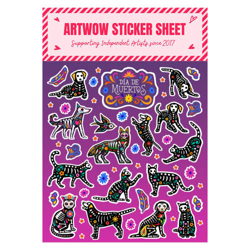 Dia De Muertos - Spirit Animals - Sticker Sheet by Lilly Rose