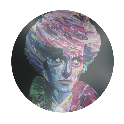 Diana - Circle Sticker by Kirstie Taylor