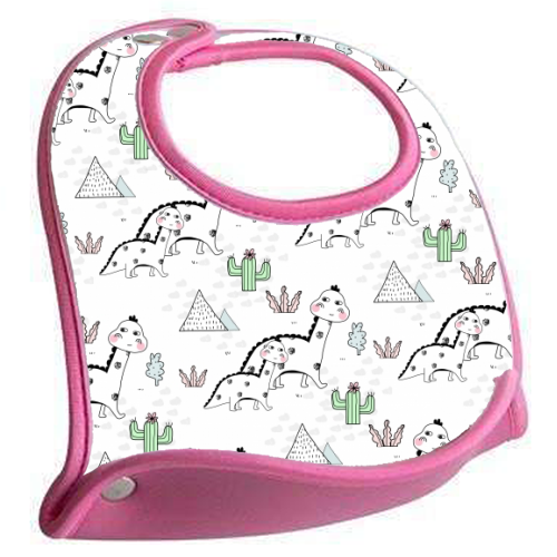 Dino Tribe - feeding bib by Nichola Cowdery