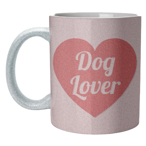 Dog lover heart print - unique mug by The Girl Next Draw