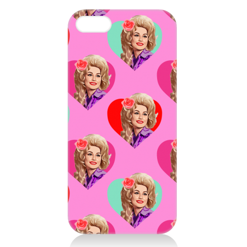 DOLLY HEARTS ON PINK - unique phone case by DOLLY WOLFE