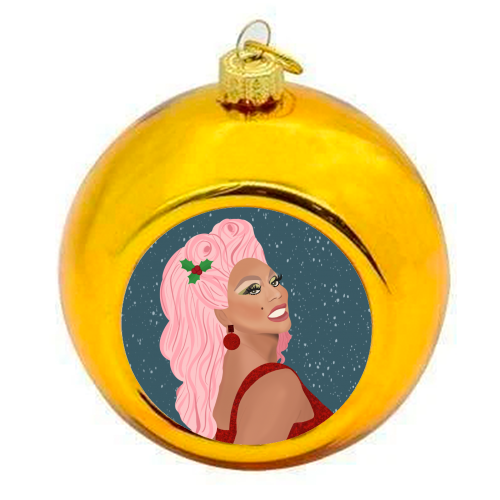 Drag Race Christmas - colourful christmas bauble by Rock and Rose Creative