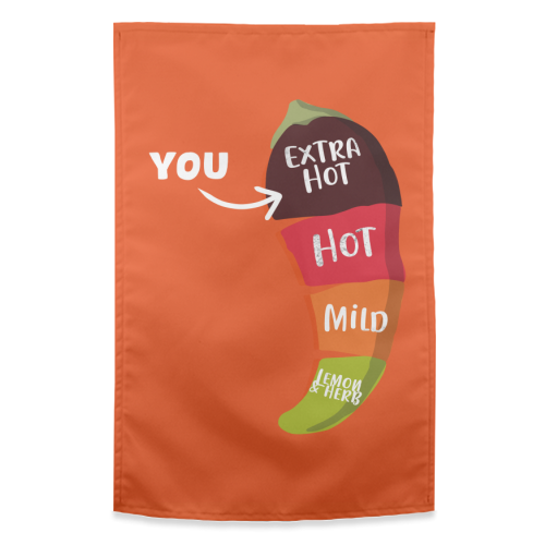 Extra Hot - funny tea towel by Pink and Pip