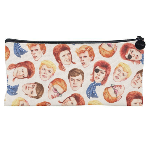 Fabulous Bowie - flat pencil case by Helen Green