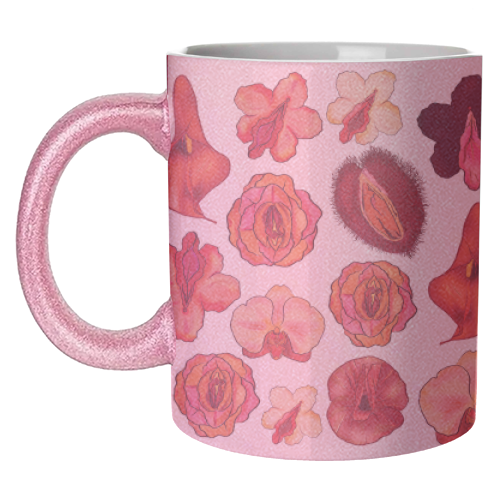 Floral Vagina - unique mug by Niomi Fogden