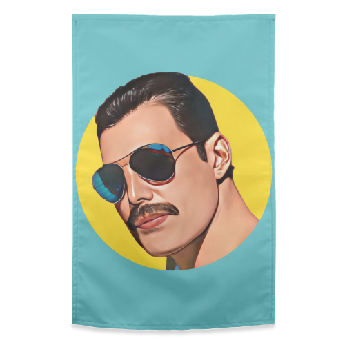 FREDDIE - TEAL - funny tea towel by DOLLY WOLFE