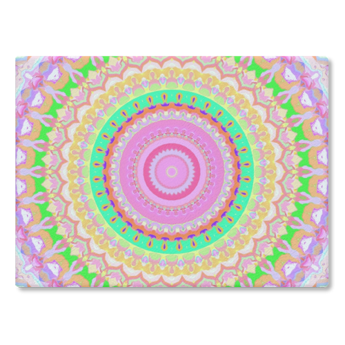 Funky Mandala - glass chopping board by Kaleiope Studio