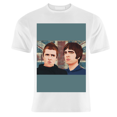 Gallagher brothers Oasis inspired design - unique t shirt by Giddy Kipper