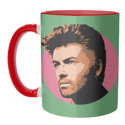 GEORGE - GREEN - unique mug by DOLLY WOLFE