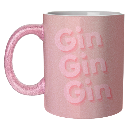 Gin Gin Gin typography - unique mug by Proper Job Studio