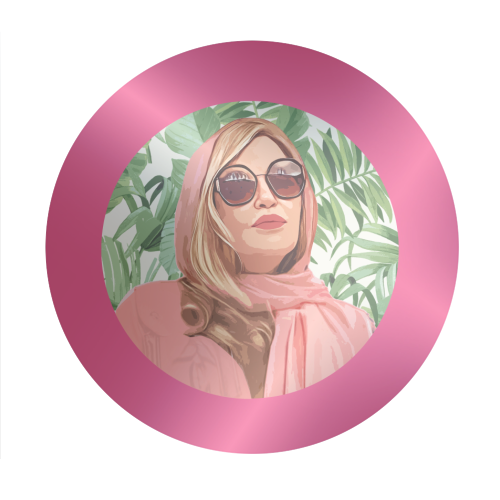 GLAM JEN - Circle Sticker by DOLLY WOLFE