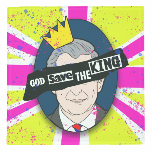 God Save The King - personalised beer coaster by Bite Your Granny