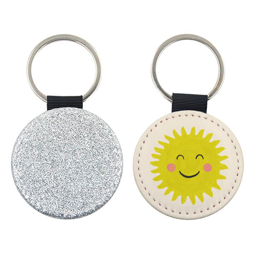 Happy Sun smiley face - keyring by Catalina Williams