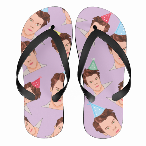 Harry Birthday Party - funny flip flops by Laura Lonsdale