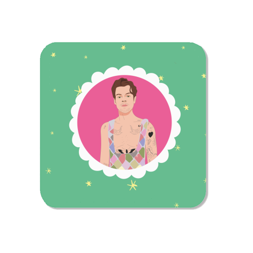 Harry Pretty in Pink And Green - Magnet by Laura Lonsdale