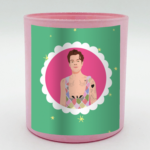 Harry Pretty in Pink And Green - scented candle by Laura Lonsdale